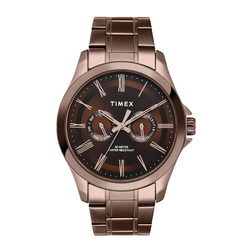 [TW000X136] Timex Men Brown Round Analog Dial Watch- TW000X136