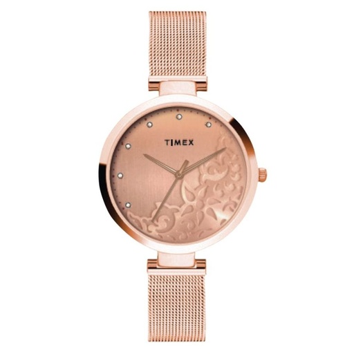 [TW000X219] Timex Fashion Women's Rose Gold Dial Round Case 3 Hands Function Watch -TW000X219