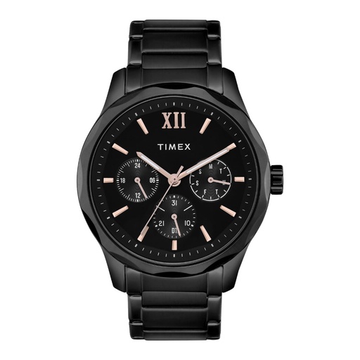[TW0TG7625] Timex Men Black Round Multifunction Dial Watch- TW0TG7625