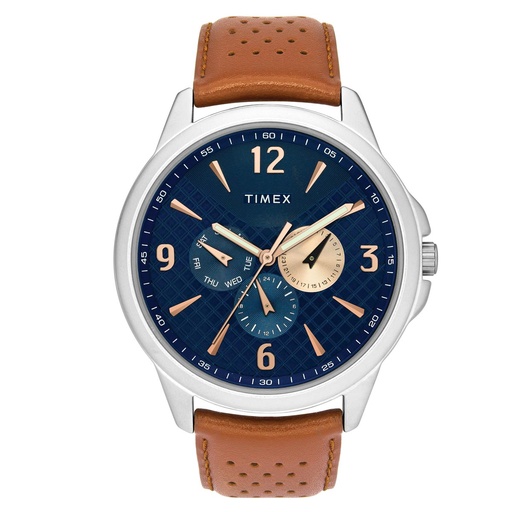 [TWEG16516] Timex Fashion Men's Blue Dial Round Case Multifunction Function Watch -TWEG16516