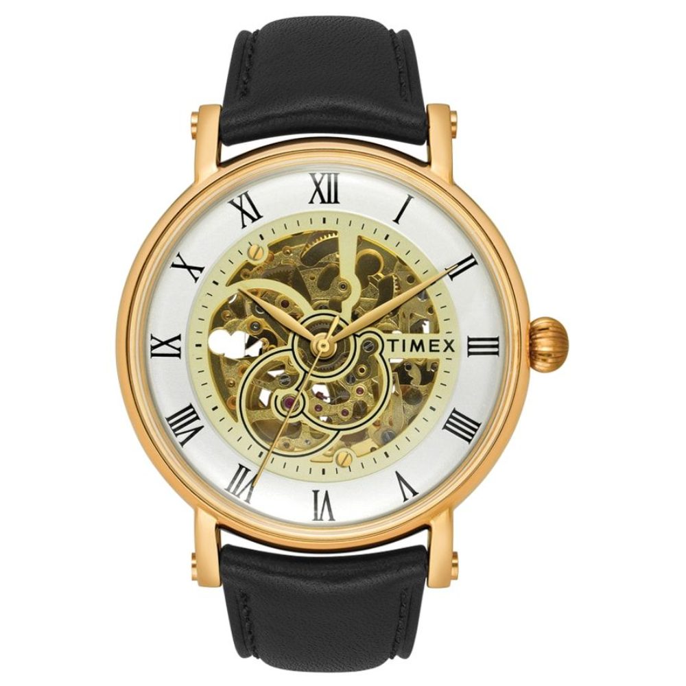 [TWEG16702] Timex E Class Men's Silver Dial Round Case Automatic Function Watch -TWEG16702