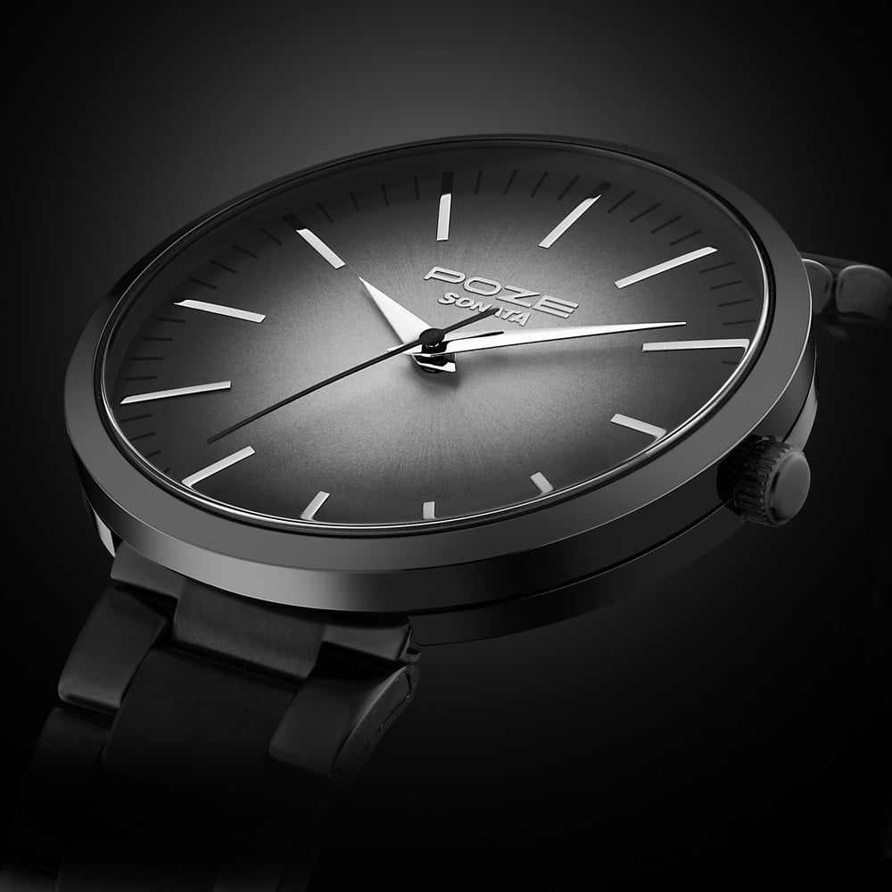 Sonata Poze Quartz Analog Grey Dial Metal Strap Watch for Men