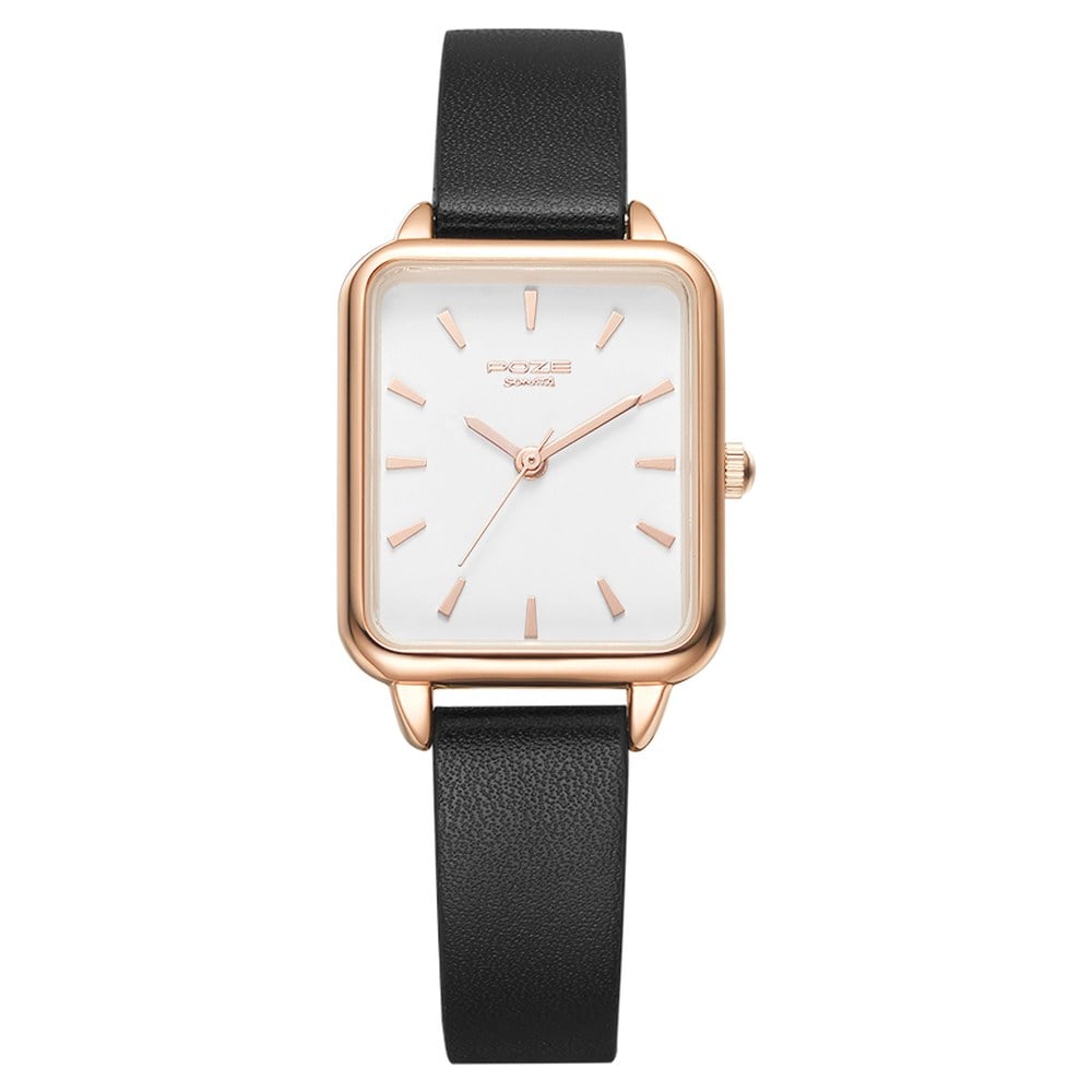 [sp80039wl01] Poze by Sonata Quartz Analog White Dial PU Leather Strap Watch for Women