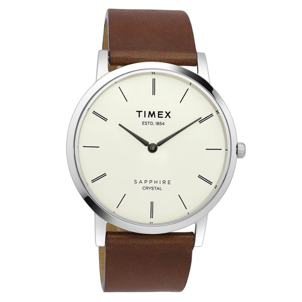 [TWEG17400] Timex Empera Men's Silver Dial Round Case 2 Hands Function Watch -TWEG17400