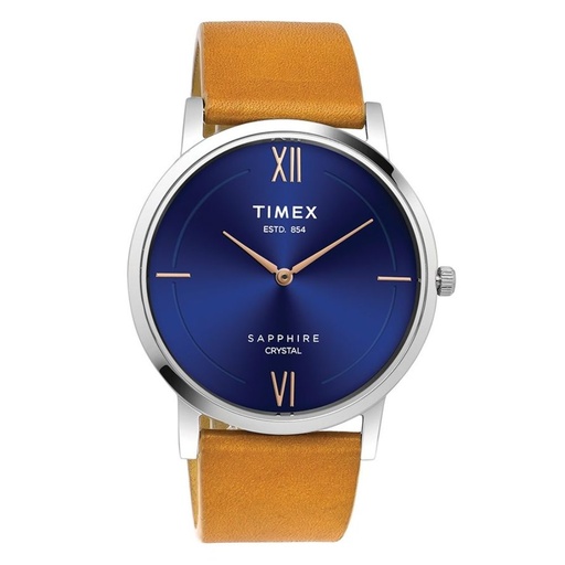 [TWEG17401] Timex Empera Men's Blue Dial Round Case 2 Hands Function Watch -TWEG17401