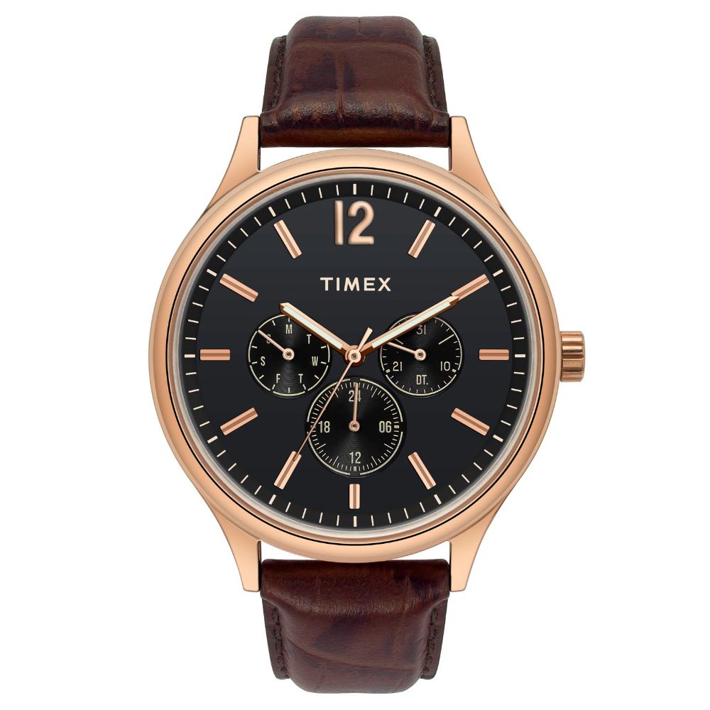 [TWEG18404] Timex Fashion Men's Blue Dial Round Case Multifunction Function Watch -TWEG18404