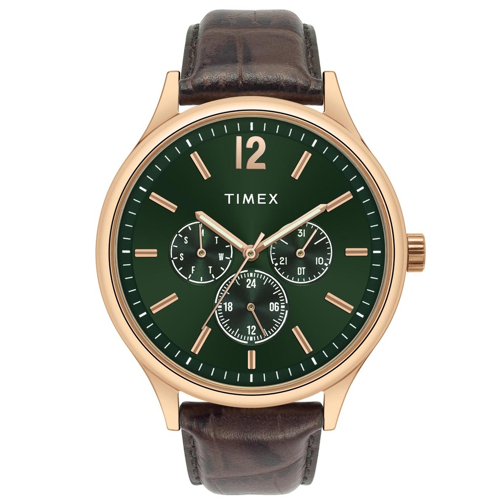 [TWEG18434] Timex Men Green Round Dial Analog Watch - TWEG18434