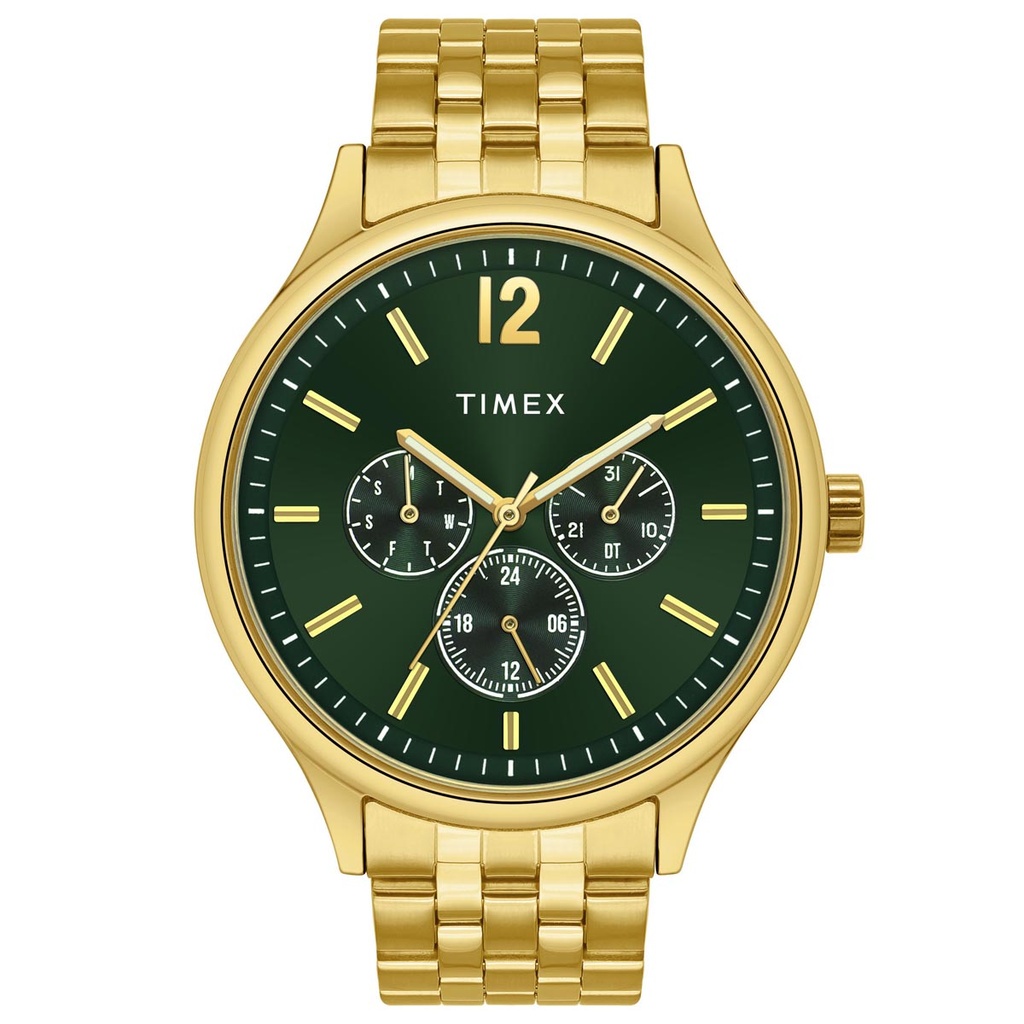 [TWEG18435] Timex Men Green Round Dial Analog Watch - TWEG18435