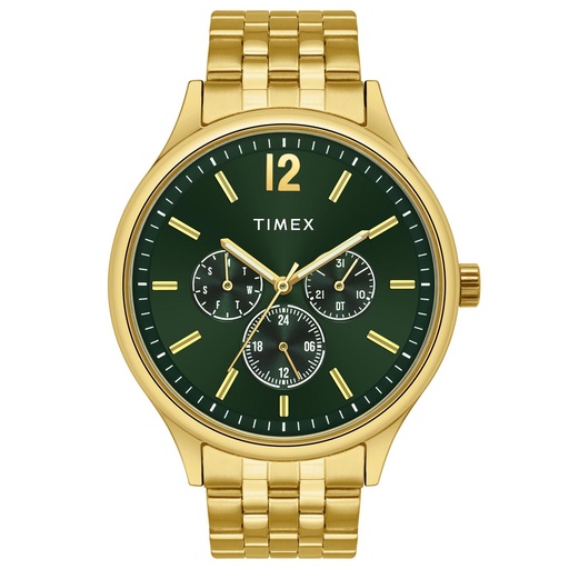 [TWEG18435] Timex Men Green Round Dial Analog Watch - TWEG18435