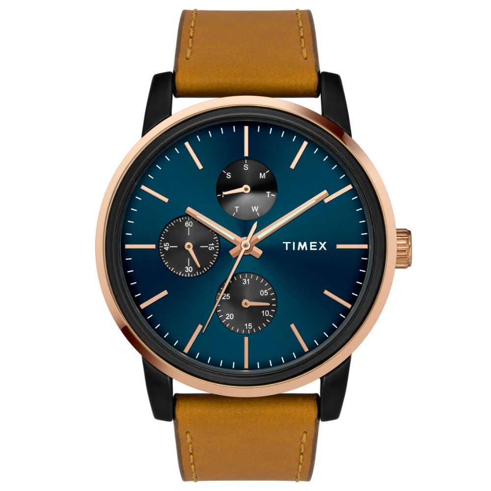 [TWEG18904] Timex Fashion Men's Blue Dial Round Case Multifunction Function Watch -TWEG18904