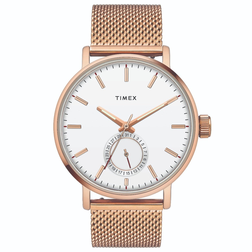 [TWEG20002] Timex Fashion Men's White Dial Round Case Date Function Watch -TWEG20002
