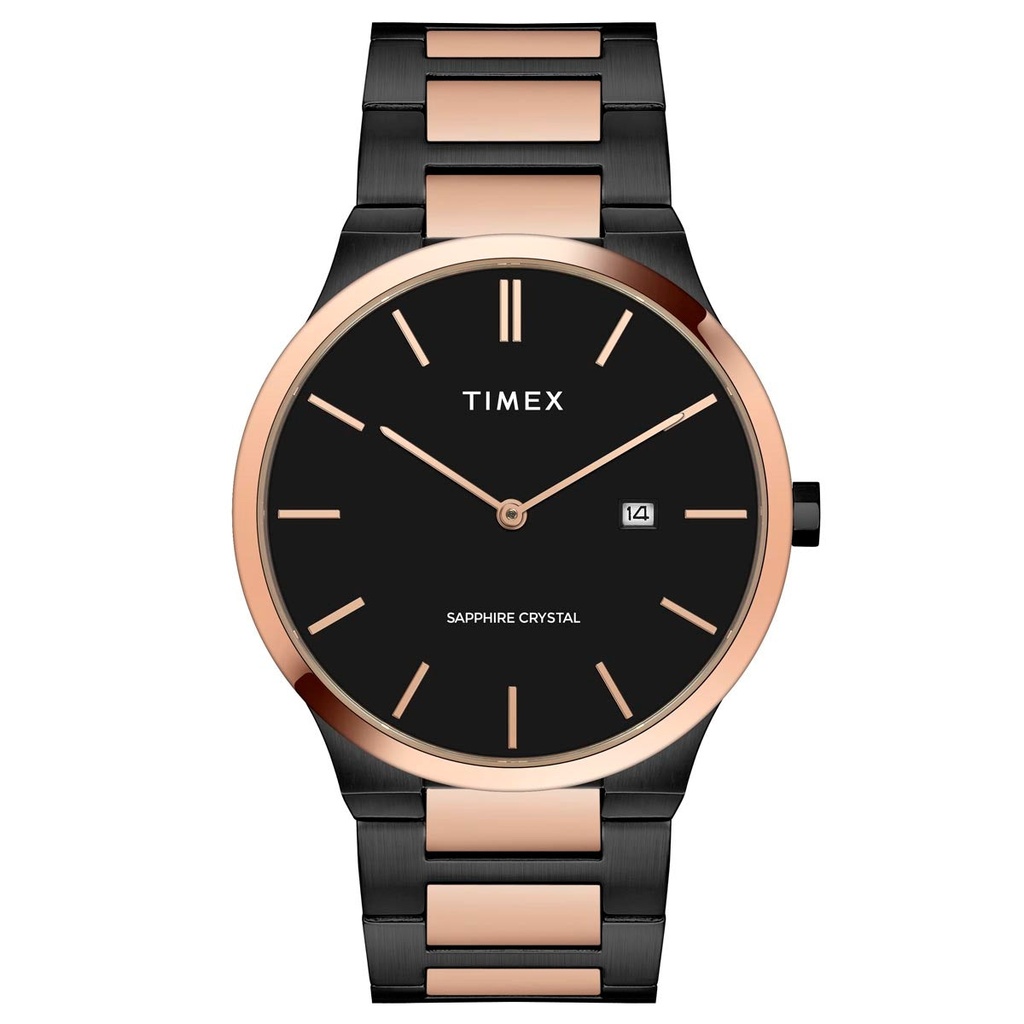 [TWEG23601] Timex Men Analog Black Round Stainless Steel Dial Watch- TWEG23601