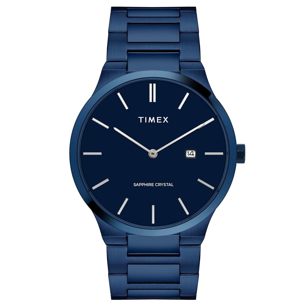 [TWEG23602] Timex Men Analog Blue Round Stainless Steel Dial Watch- TWEG23602