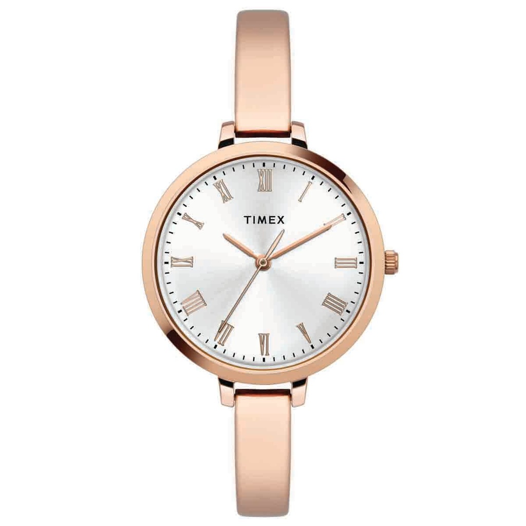 [TWEL12817] Timex Fashion Women's Silver Dial Round Case 3 Hands Function Watch -TWEL12817