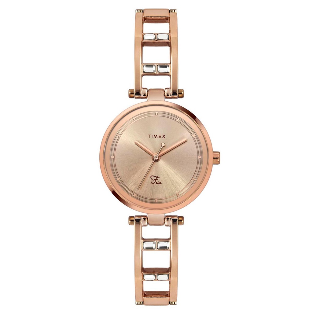 [TWEL15300] Timex Fria Women Rose Gold Round Analog Watch - TWEL15300
