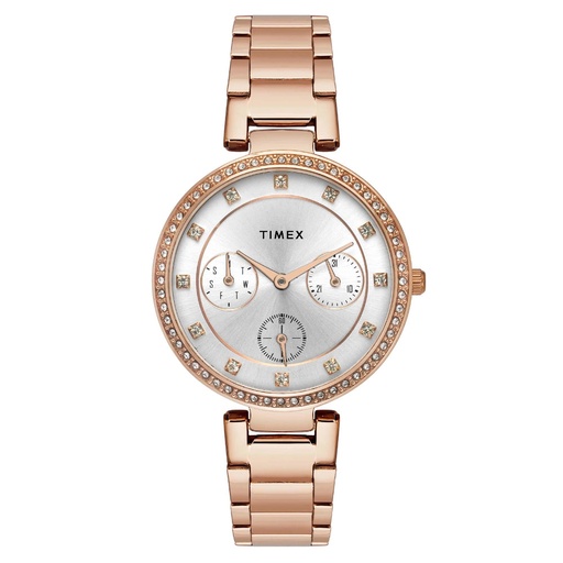 [TWEL18702] Timex Cosmic Awe Women Multifunction Round Dial Silver Watch - TWEL18702