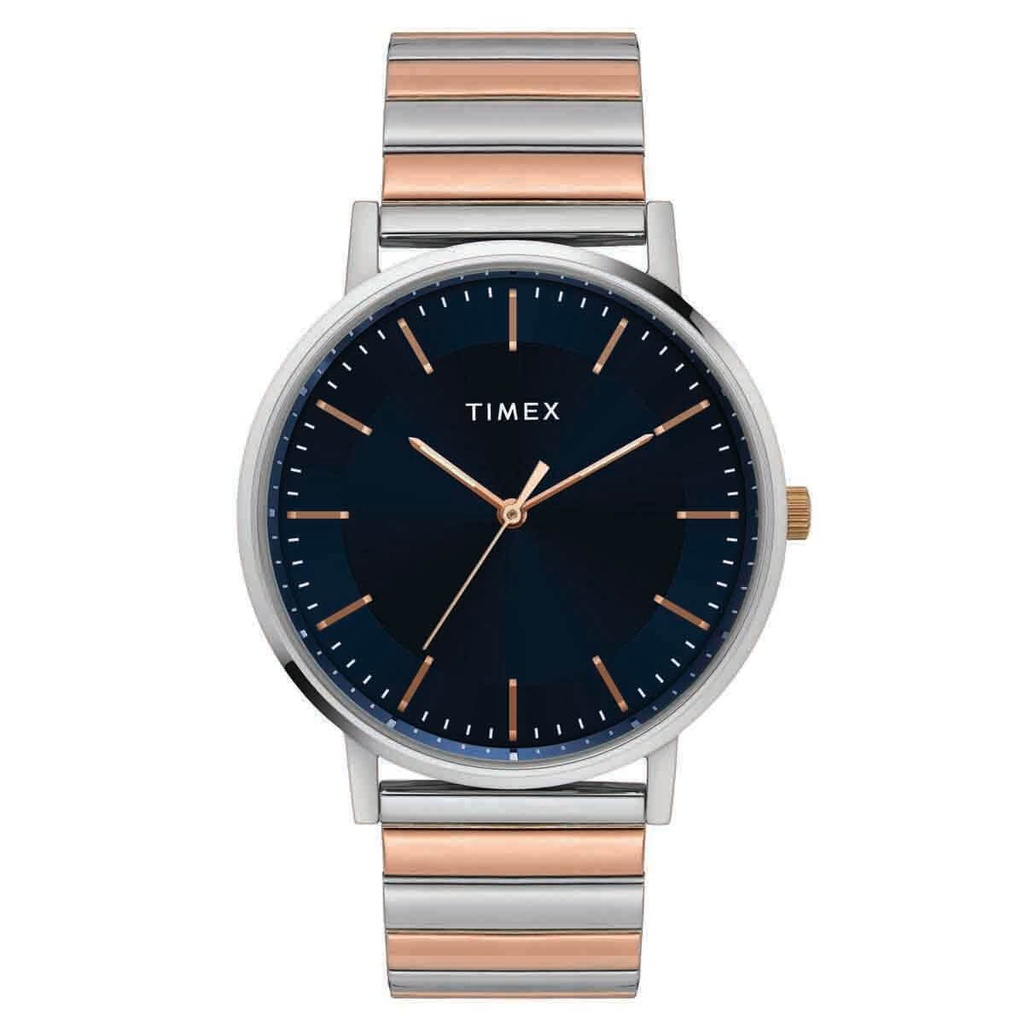 [TW0TG8008] Timex Fashion Men's Blue Dial Round Case 3 Hands Function Watch -TW0TG8008