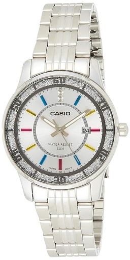 [A806] Casio Enticer Women White Analogue watch A806 LTP-1358D-7AVDF