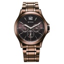 Titan Neo Splash Quartz Multifunction Brown Dial Stainless Steel Strap Watch for Men