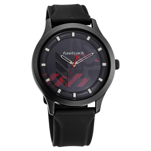 [3250np01] Fastrack Gamify Quartz Analog Grey Dial Silicone Strap Watch for Guys