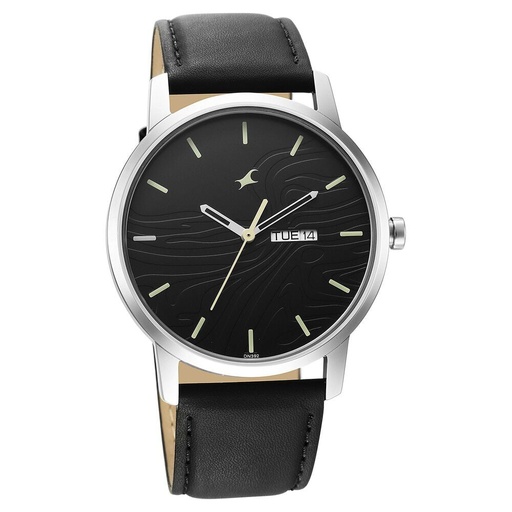 [3295sl01] Fastrack Urban Camo Black Dial Watch for Guys