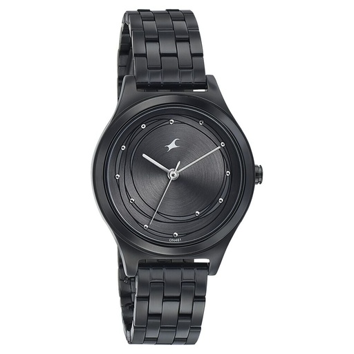 [6152nm01] Fastrack Style Up Grey Dial Stainless Steel Strap Watch for Girls
